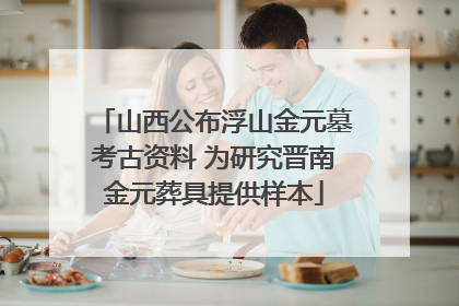 山西公布浮山金元墓考古资料 为研究晋南金元葬具提供样本