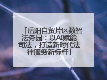 岳阳自贸片区数智法务园：以AI赋能司法，打造新时代法律服务新标杆