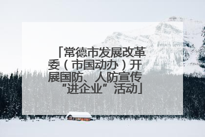 常德市发展改革委（市国动办）开展国防、人防宣传“进企业”活动