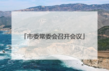 市委常委会召开会议