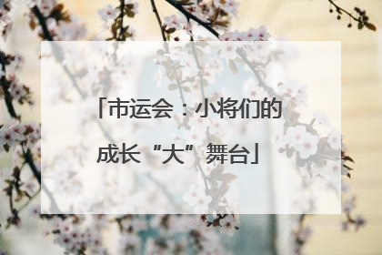 市运会：小将们的成长“大”舞台