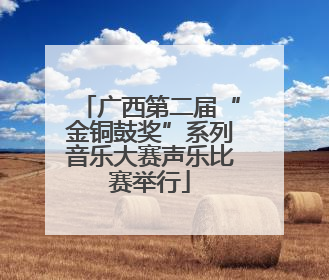 广西第二届“金铜鼓奖”系列音乐大赛声乐比赛举行
