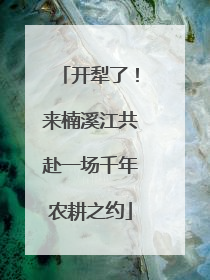开犁了！来楠溪江共赴一场千年农耕之约