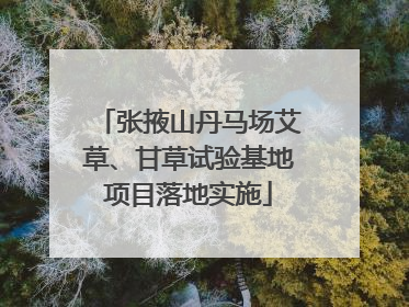 张掖山丹马场艾草、甘草试验基地项目落地实施