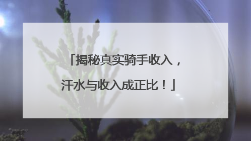 揭秘真实骑手收入，汗水与收入成正比！