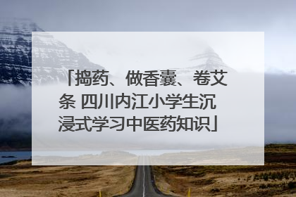 捣药、做香囊、卷艾条 四川内江小学生沉浸式学习中医药知识