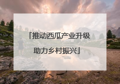 推动西瓜产业升级 助力乡村振兴
