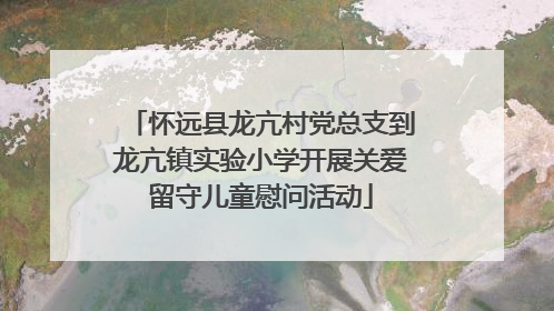 怀远县龙亢村党总支到龙亢镇实验小学开展关爱留守儿童慰问活动