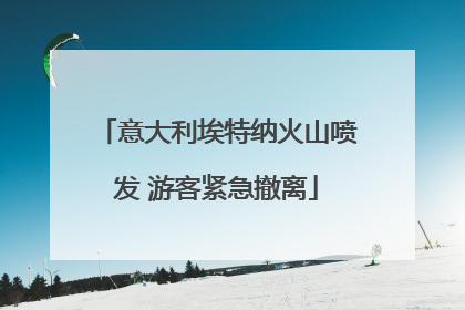 意大利埃特纳火山喷发 游客紧急撤离
