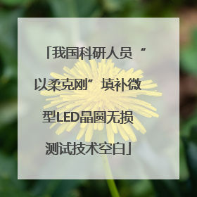 我国科研人员“以柔克刚”填补微型LED晶圆无损测试技术空白