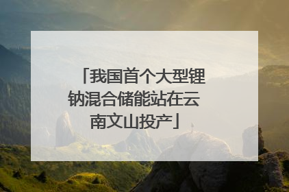 我国首个大型锂钠混合储能站在云南文山投产