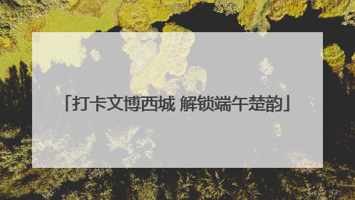 打卡文博西城 解锁端午楚韵
