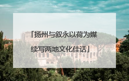 扬州与叙永以荷为媒续写两地文化佳话