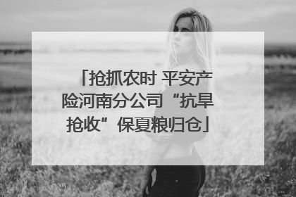 抢抓农时 平安产险河南分公司“抗旱抢收”保夏粮归仓