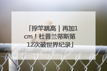撑竿跳高｜再加1cm！杜普兰蒂斯第12次破世界纪录