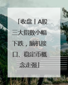 收盘丨A股三大指数小幅下跌，脑机接口、稳定币概念走强