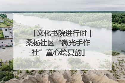 文化书院进行时｜桑杨社区“微光手作社”童心绘夏韵
