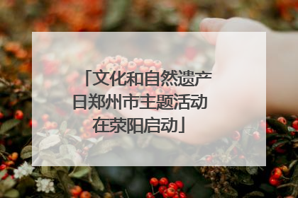 文化和自然遗产日郑州市主题活动在荥阳启动