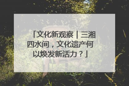 文化新观察｜三湘四水间，文化遗产何以焕发新活力？