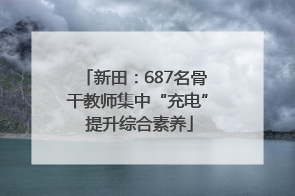 新田：687名骨干教师集中“充电” 提升综合素养