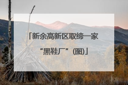 新余高新区取缔一家“黑鞋厂”(图)