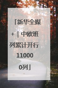 新华全媒+｜中欧班列累计开行110000列