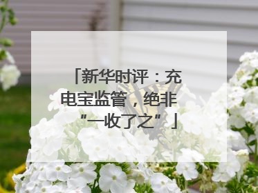 新华时评：充电宝监管，绝非“一收了之”