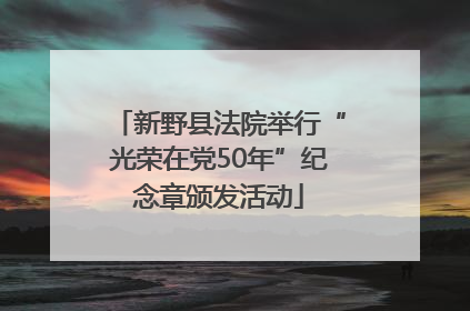 新野县法院举行“光荣在党50年”纪念章颁发活动