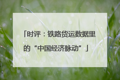 时评：铁路货运数据里的“中国经济脉动”