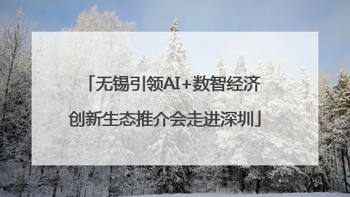 无锡引领AI+数智经济创新生态推介会走进深圳