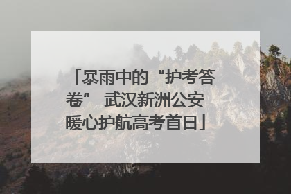 暴雨中的“护考答卷” 武汉新洲公安暖心护航高考首日