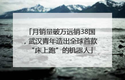 月销量破万远销38国，武汉青年造出全球首款“床上跑”的机器人
