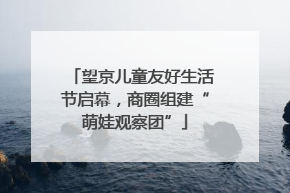 望京儿童友好生活节启幕，商圈组建“萌娃观察团”