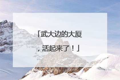 武大边的大厦，活起来了！