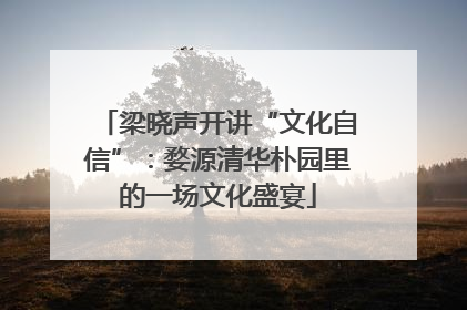 梁晓声开讲“文化自信”：婺源清华朴园里的一场文化盛宴