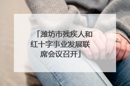潍坊市残疾人和红十字事业发展联席会议召开