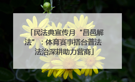 民法典宣传月“昌邑解法”：体育赛事搭台普法 法治深耕助力营商