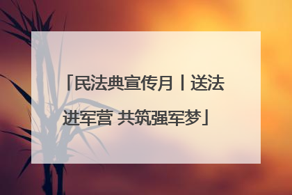 民法典宣传月丨送法进军营 共筑强军梦