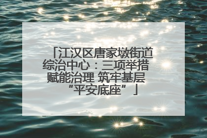 江汉区唐家墩街道综治中心：三项举措赋能治理 筑牢基层“平安底座”
