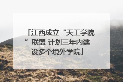 江西成立“天工学院”联盟 计划三年内建设多个境外学院