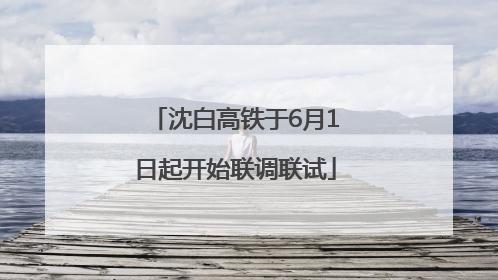 沈白高铁于6月1日起开始联调联试