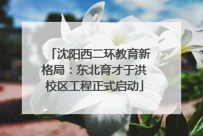沈阳西二环教育新格局：东北育才于洪校区工程正式启动