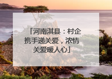 河南淇县：村企携手递关爱，浓情关爱暖人心