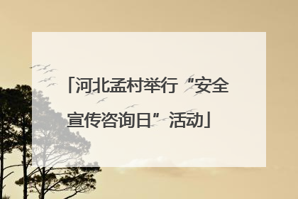 河北孟村举行“安全宣传咨询日”活动