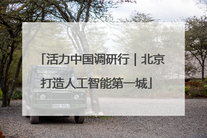 活力中国调研行｜北京打造人工智能第一城