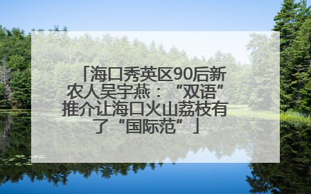 海口秀英区90后新农人吴宇燕：“双语”推介让海口火山荔枝有了“国际范”