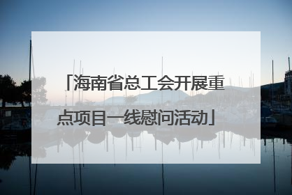 海南省总工会开展重点项目一线慰问活动