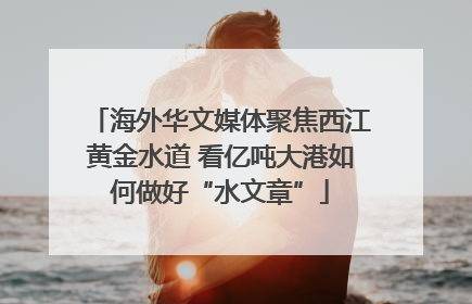 海外华文媒体聚焦西江黄金水道 看亿吨大港如何做好“水文章”