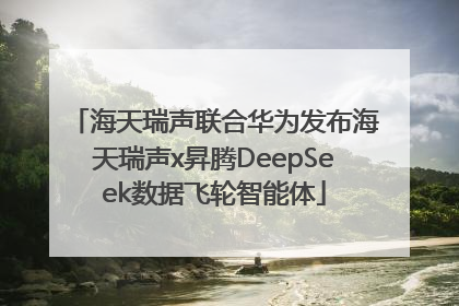 海天瑞声联合华为发布海天瑞声x昇腾DeepSeek数据飞轮智能体
