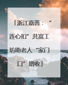 浙江嘉善：“连心扣”共富工坊助老人“家门口”增收